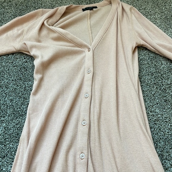 Jcrew- Ribbed dusty pink midi dress - Picture 3 of 3